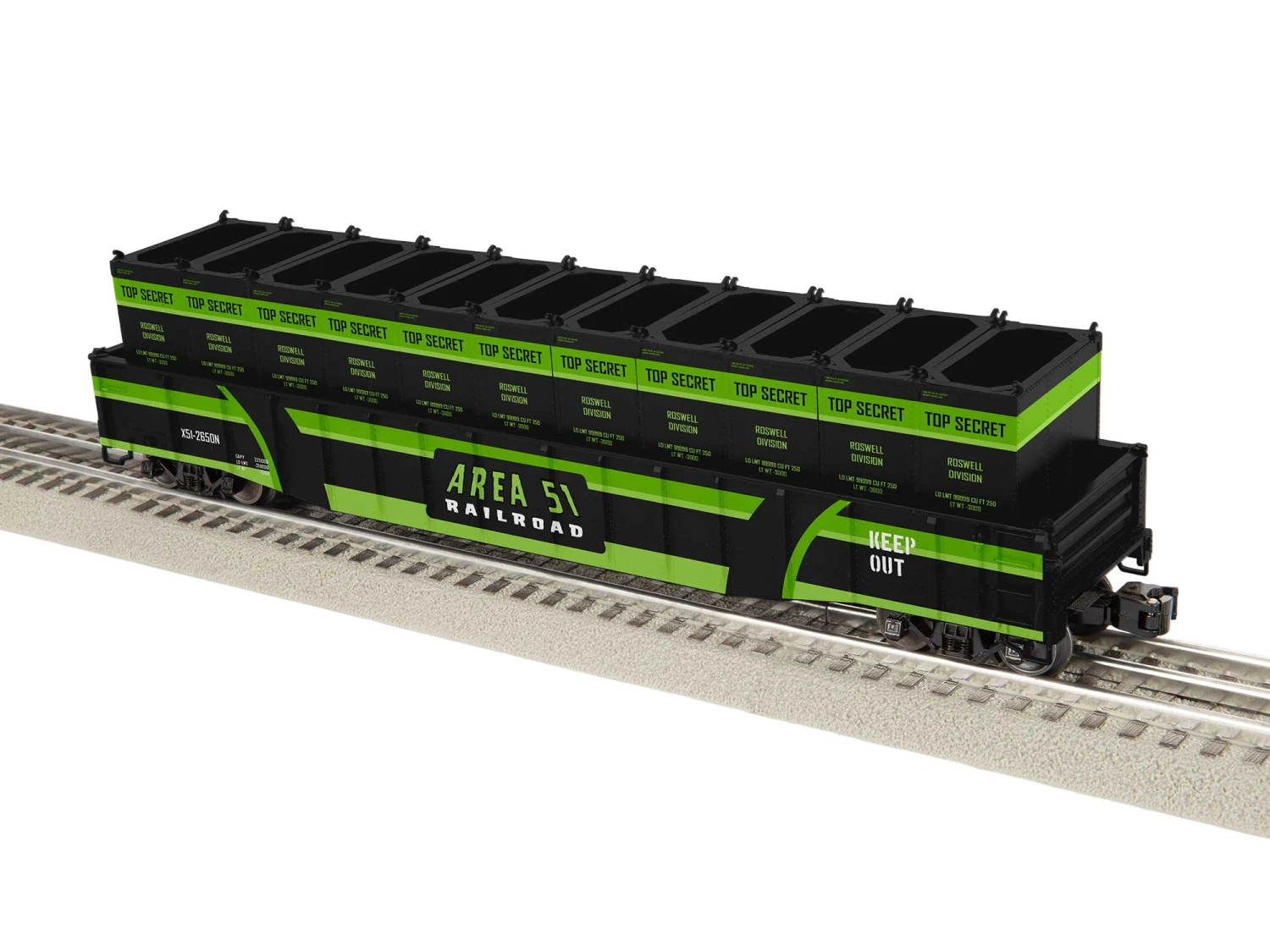 Area 51 PS-5 Gondola #X51-2650N - With Coke Containers 1 Area 51 PS-5 Gondola #X51-2650N - With Coke Containers