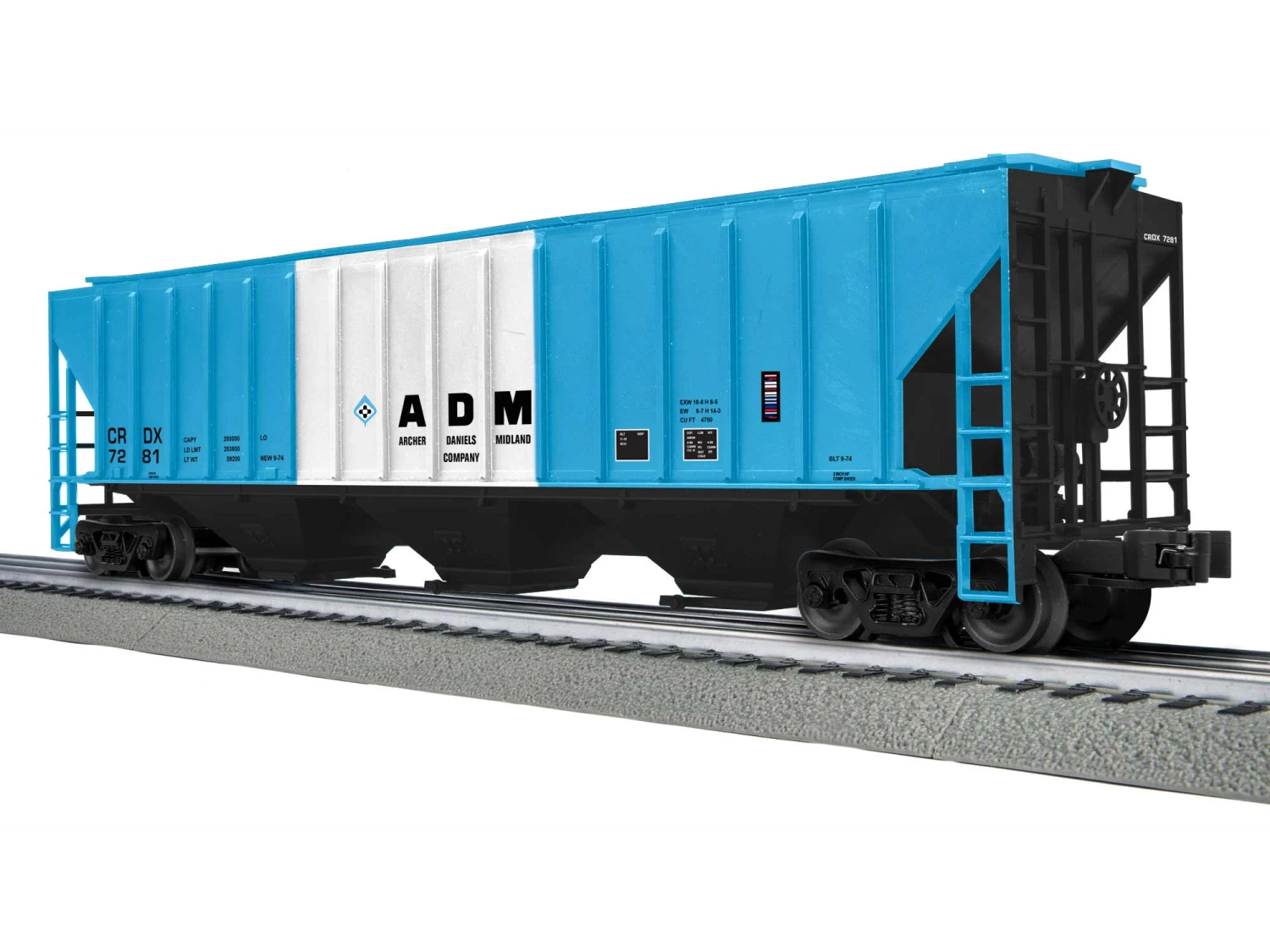 ADM PS-2CD Covered Hopper #7281 1 ADM PS-2CD Covered Hopper #7281